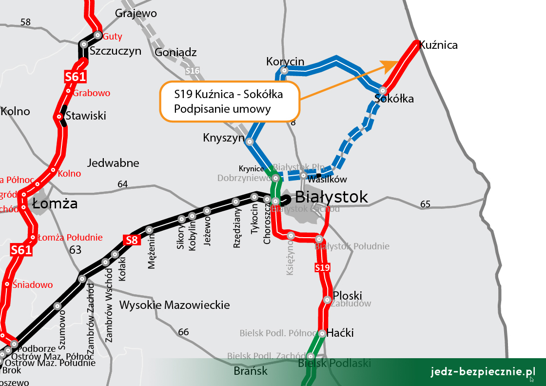 Polskie drogi - Umowa na projekt i budowę S19 Sokółka - Kuźnica